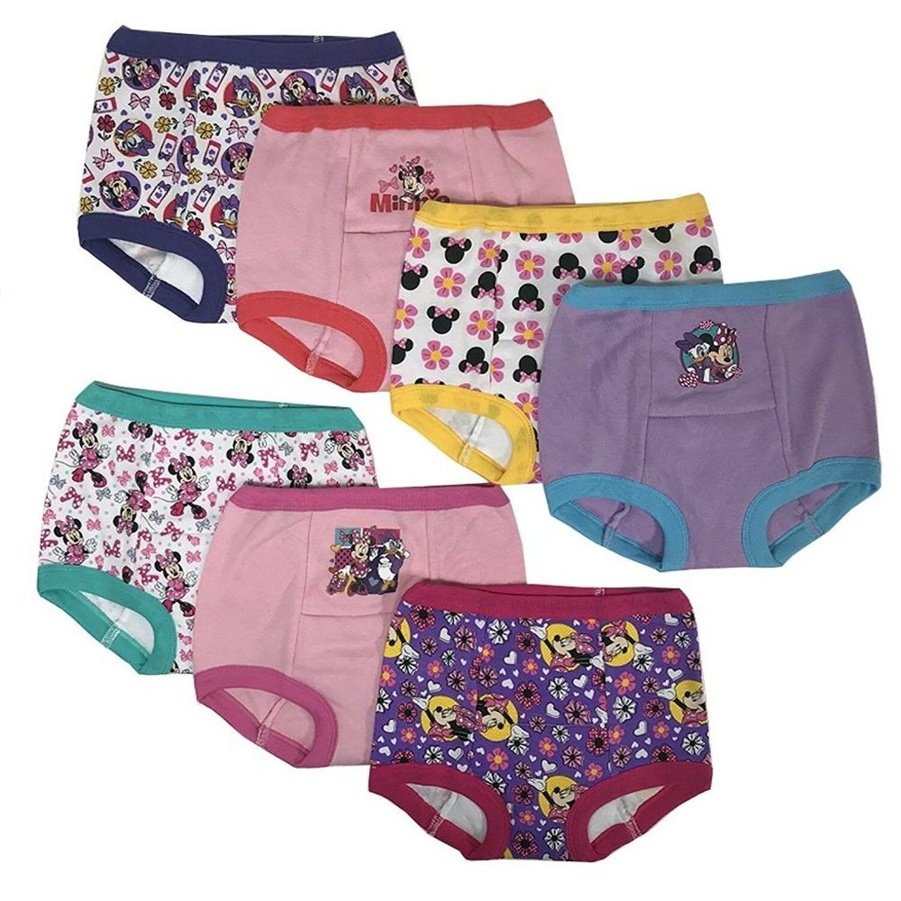 Disney Minnie Mouse Girls Training Pants 3T 7pk